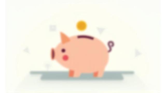 Ilustración de un cerdito alcancía con monedas cayendo en él